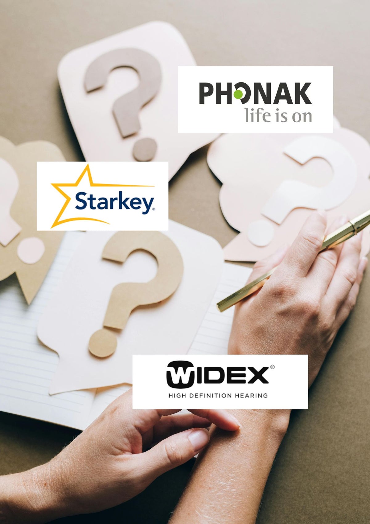 Comparatif des grandes marques d'aides auditives Phonak Starkey Widex présenté par un audioprothésiste du centre Kesako à Paris